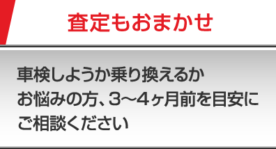 査定もお任せ